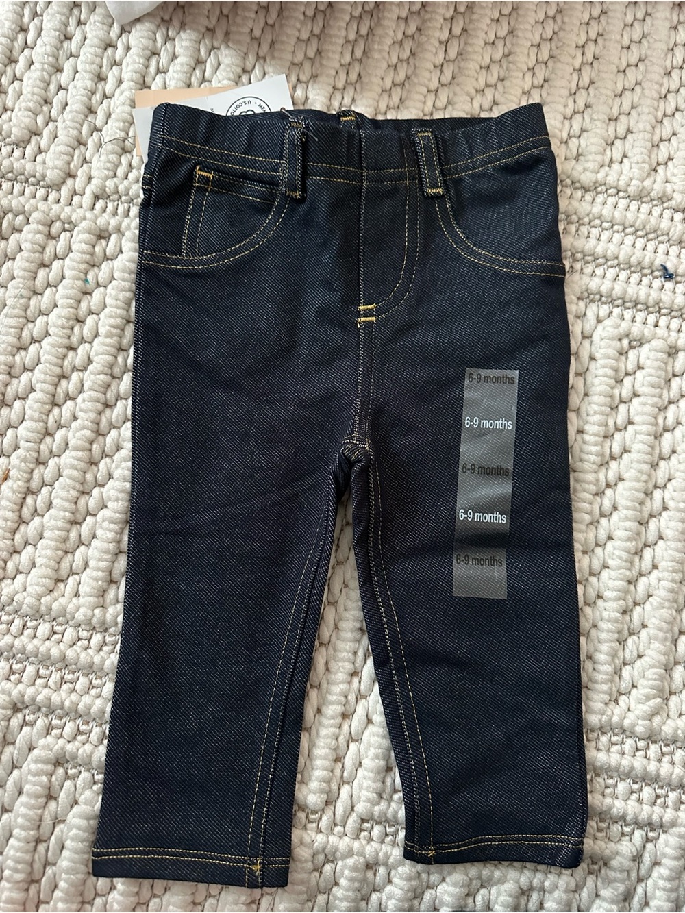 Baby Dark Wash Denim Jeggings - 6-9 Months